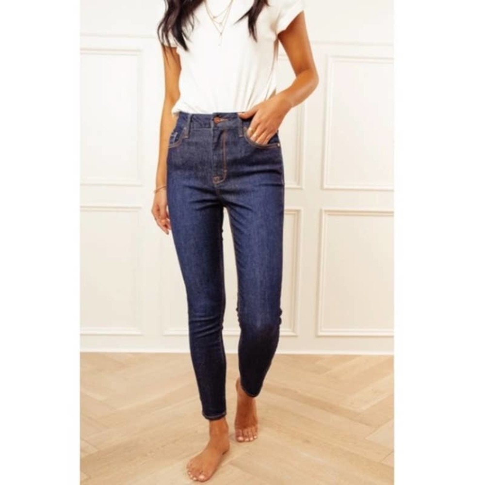 Bohme High Waisted Dark Wash Skinny Jean-27